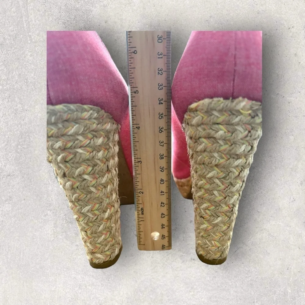 American Rag Kali Red Platform Espadrille High Heel Peep Open Toe Shoe SZ‎ 11M